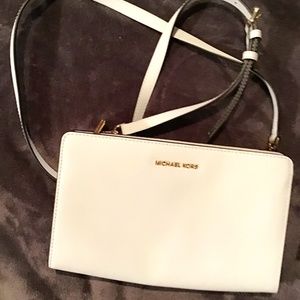 New Michael Kors white convertible crossbody bag